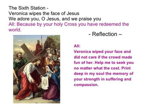 sixth station of the cross reflection
